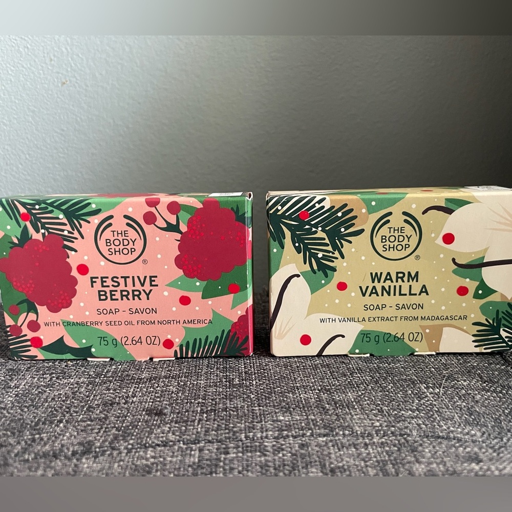 The Body Shop Festive Berry & Warm Vanilla Bar Soap Duo 🍓🍨